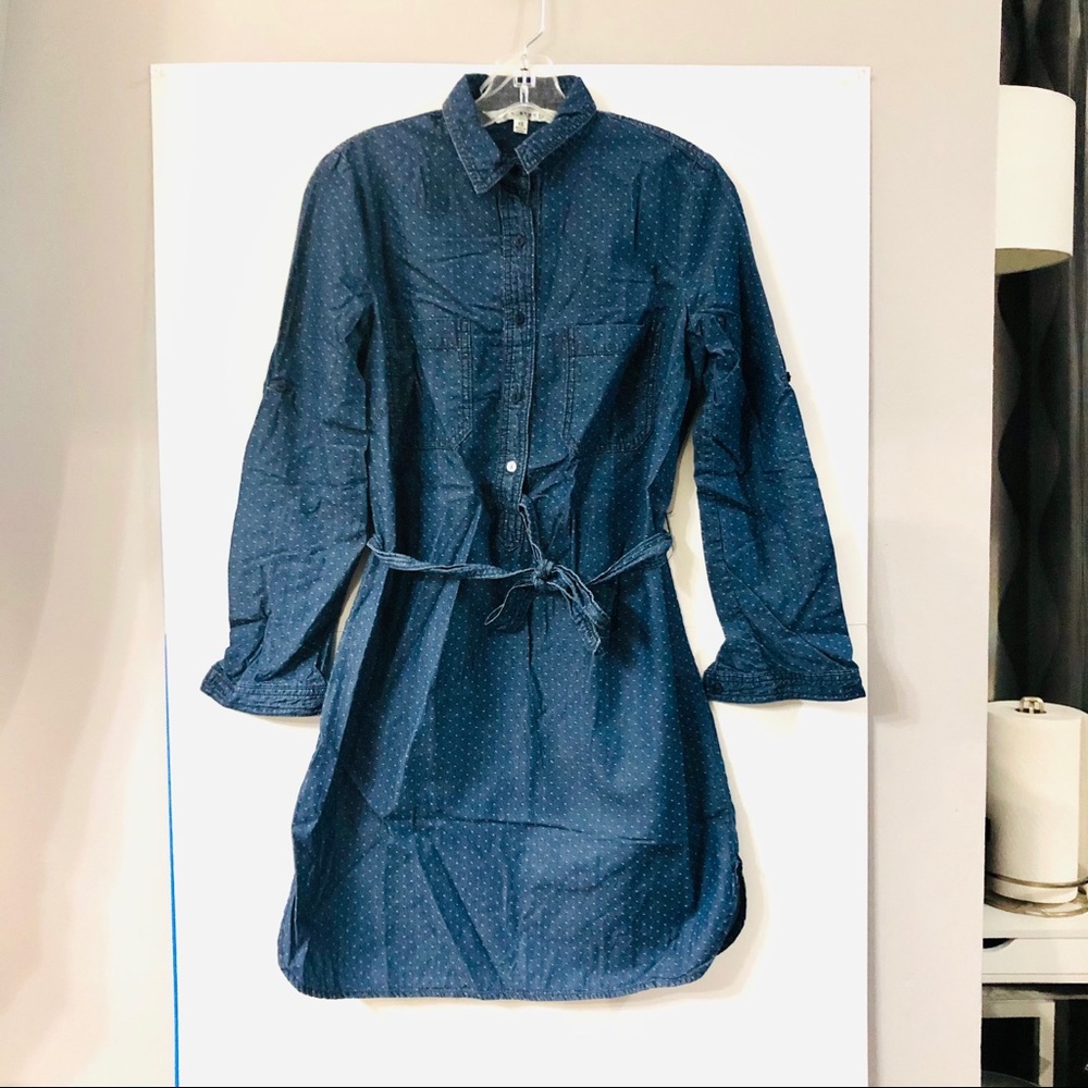 Max Studio Denim Shirt Dress XS